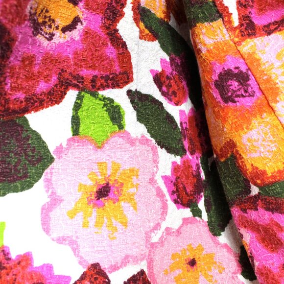 Vintage Flower Power Print Bark Cloth Fabric-3 Sewn Panels Boho Mod Groovy - Picture 2 of 7